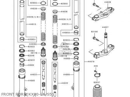 FRONT FORK(KX80-S4/S5) - KX80-S5 1995 EUROPE AS