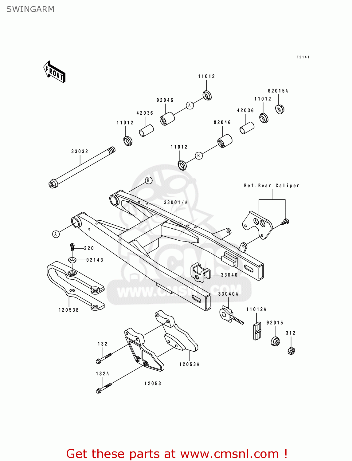SWINGARM KX80-S6 1996 EUROPE AS