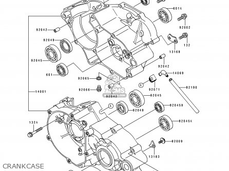 CRANKCASE - KX80-S6 1996 EUROPE AS