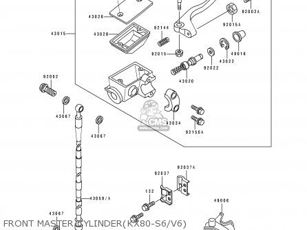 FRONT MASTER CYLINDER(KX80-S6/V6) - KX80-S6 1996 EUROPE AS