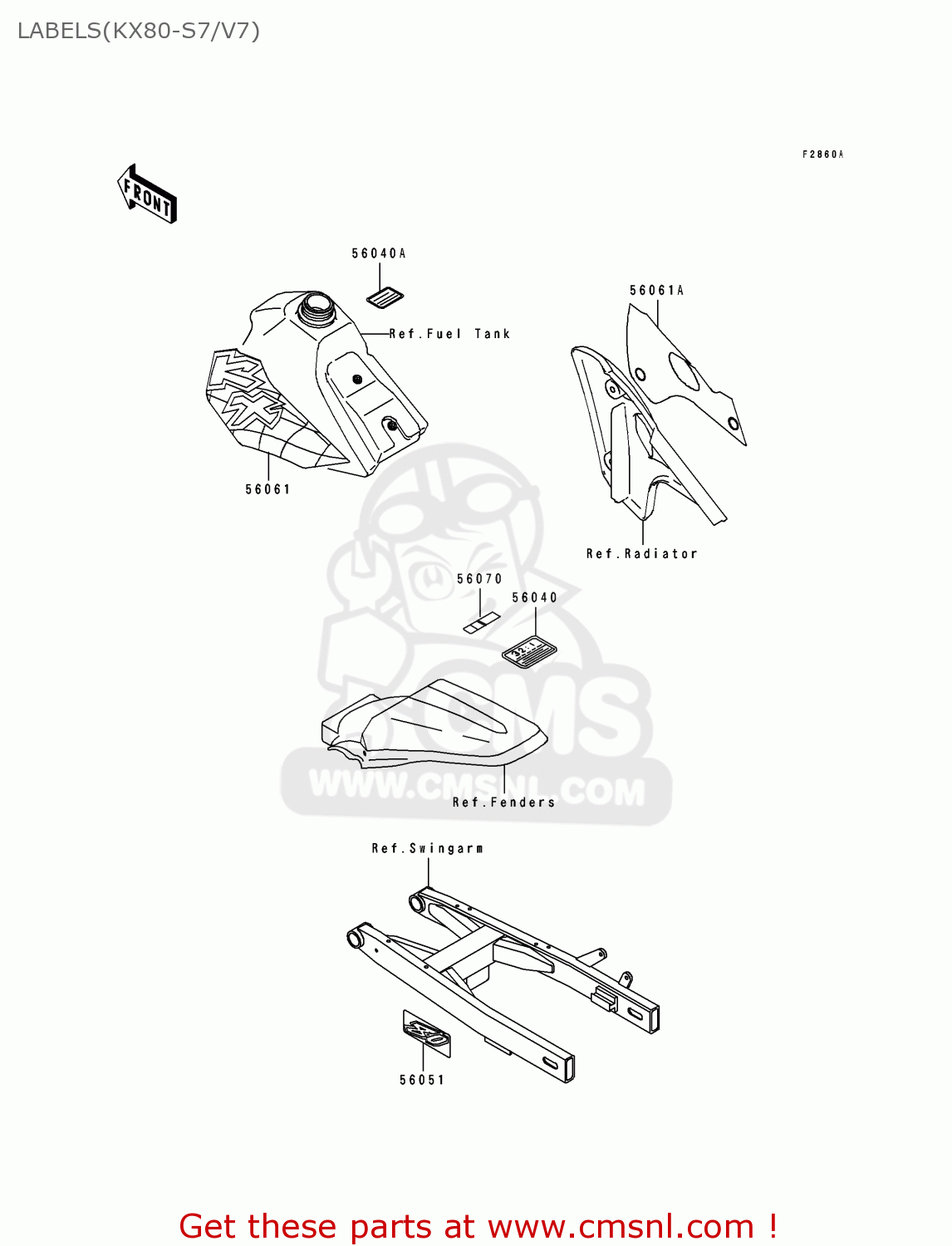 LABELS(KX80-S7/V7) KX80-S7 1997 EUROPE AS