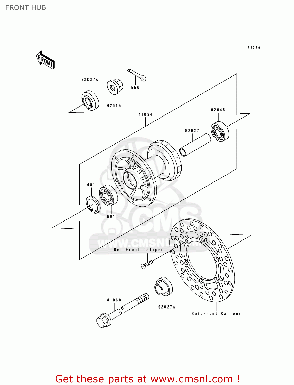 FRONT HUB KX80-T1 1991 UNITED KINGDOM