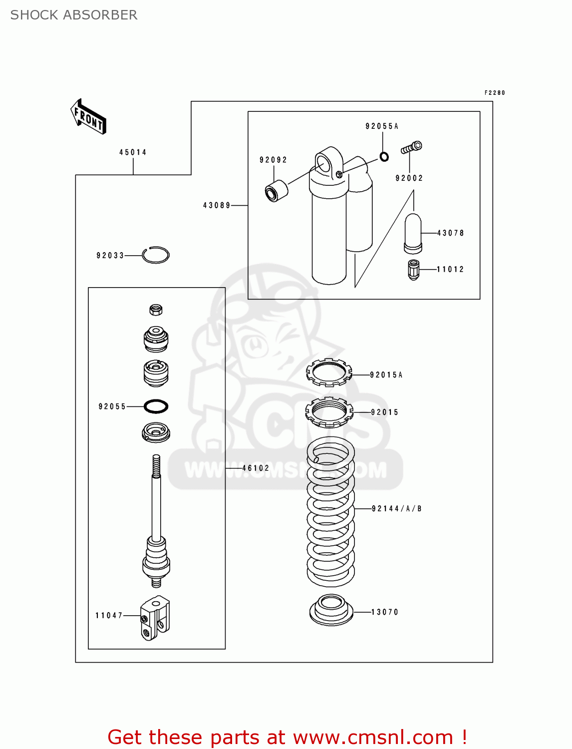 SHOCK ABSORBER KX80-T1 1991 UNITED KINGDOM
