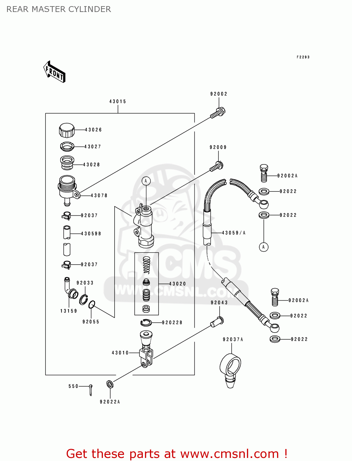 REAR MASTER CYLINDER KX80-T1 1991 UNITED KINGDOM