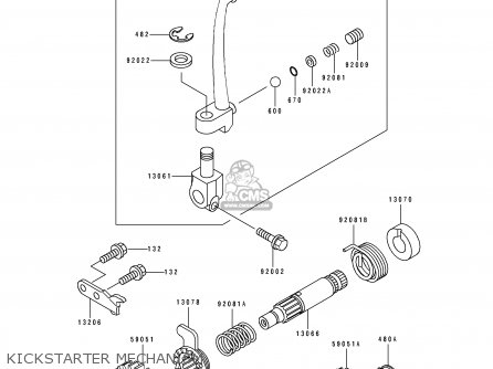 KICKSTARTER MECHANISM - KX80-T1 1991 UNITED KINGDOM