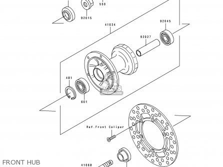 FRONT HUB - KX80-T1 1991 UNITED KINGDOM