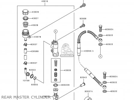 REAR MASTER CYLINDER - KX80-T1 1991 UNITED KINGDOM