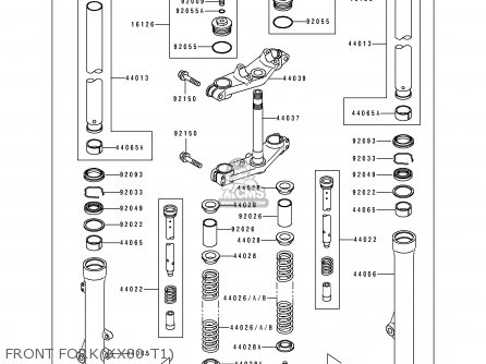 FRONT FORK(KX80-T1) - KX80-T1 1991 UNITED KINGDOM