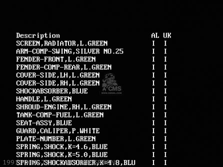 1991 KX80-T1      7F LIME GREEN - KX80-T1 1991 UNITED KINGDOM