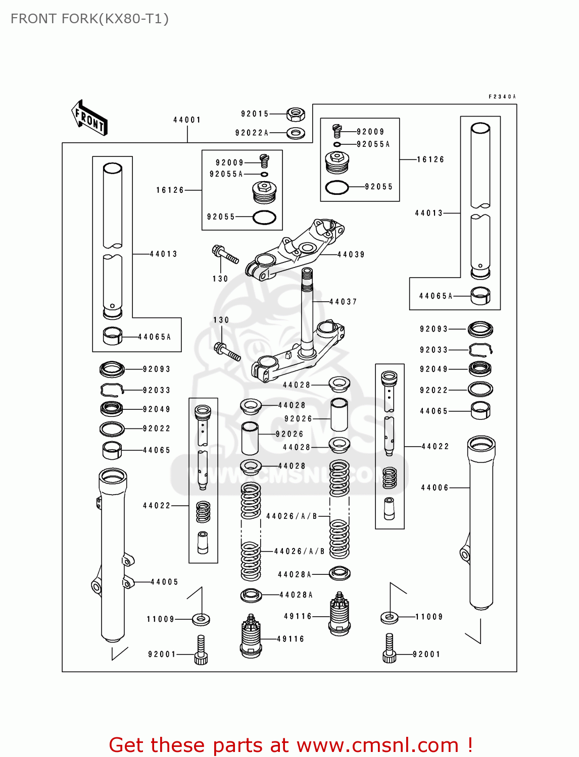 FRONT FORK(KX80-T1) KX80-T1 1991 USA