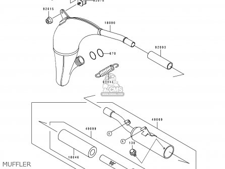 MUFFLER - KX80-T1 1991 USA