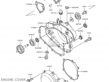 ENGINE COVER - KX80-T1 1991 USA