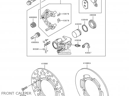 FRONT CALIPER - KX80-T1 1991 USA