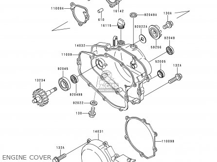 ENGINE COVER - KX80-T2 1992 USA
