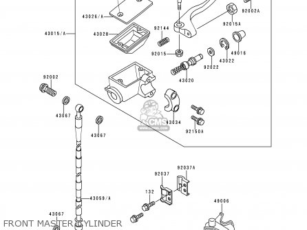 FRONT MASTER CYLINDER - KX80-T2 1992 USA