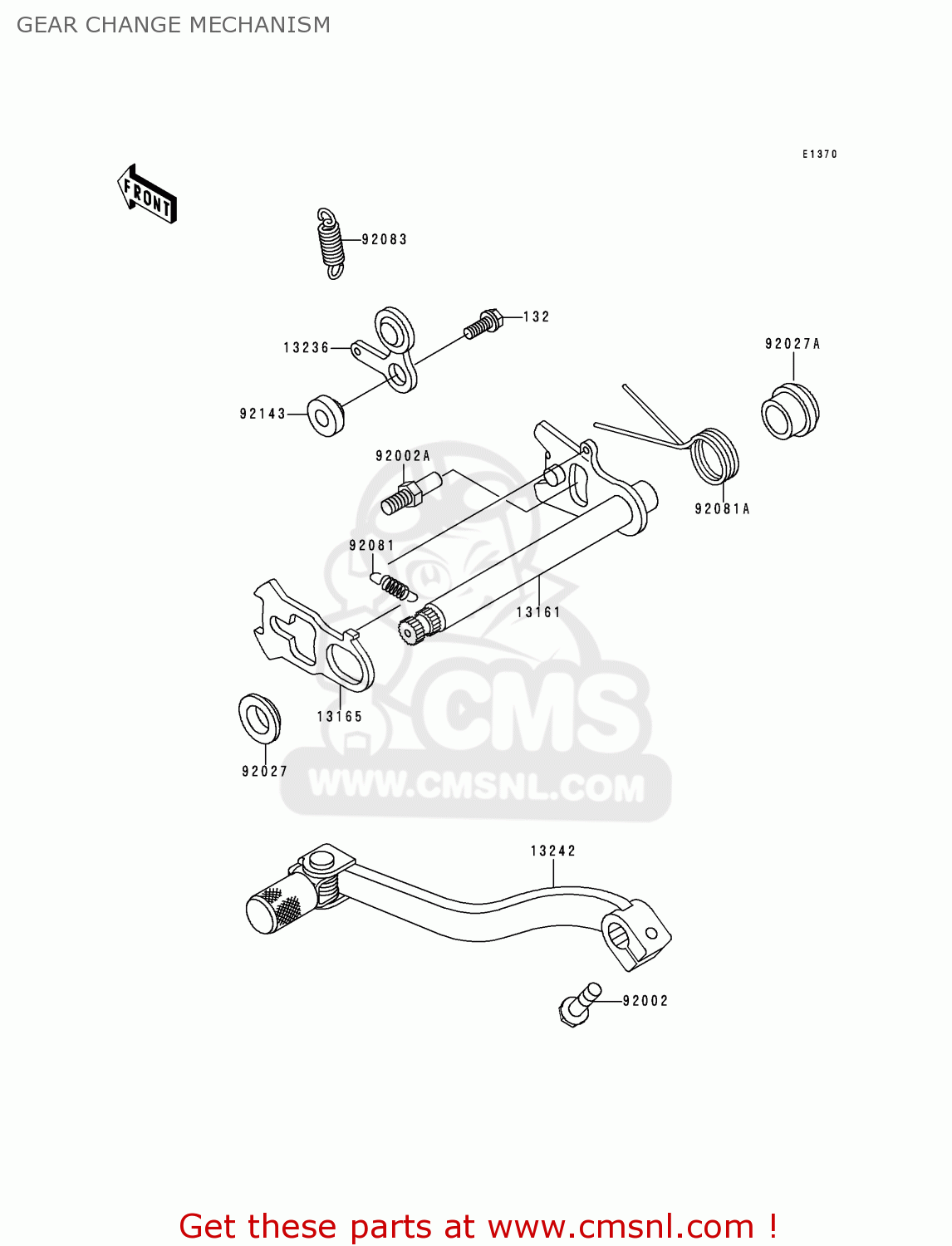 GEAR CHANGE MECHANISM KX80-T3 1993 USA