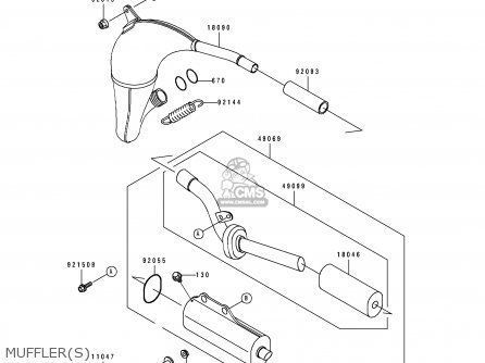 MUFFLER(S) - KX80-T4 1994 EUROPE