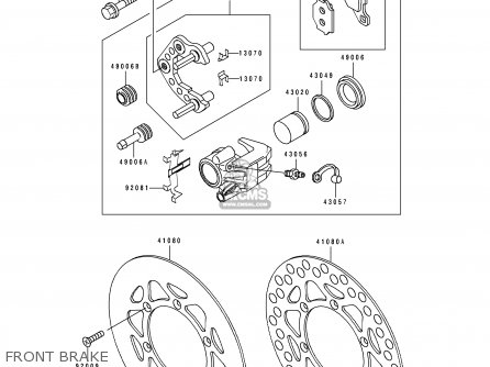 FRONT BRAKE - KX80-T4 1994 EUROPE