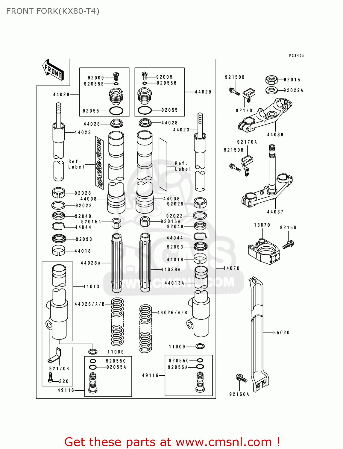 FRONT FORK(KX80-T4) KX80-T4 1994 USA