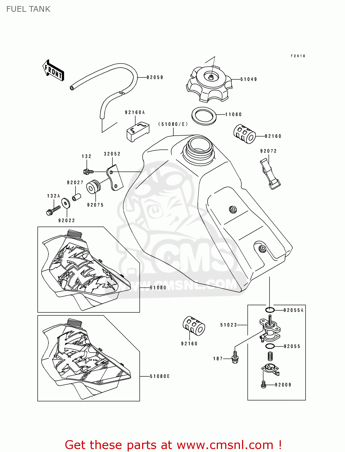 FUEL TANK KX80-T4 1994 USA