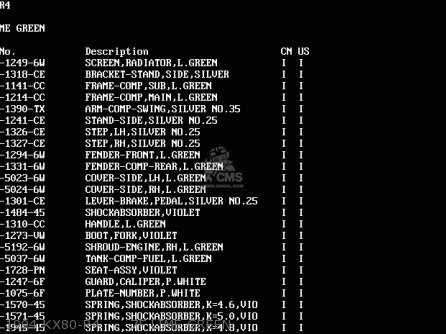 1994 KX80-R4      7F LIME GREEN - KX80-T4 1994 USA