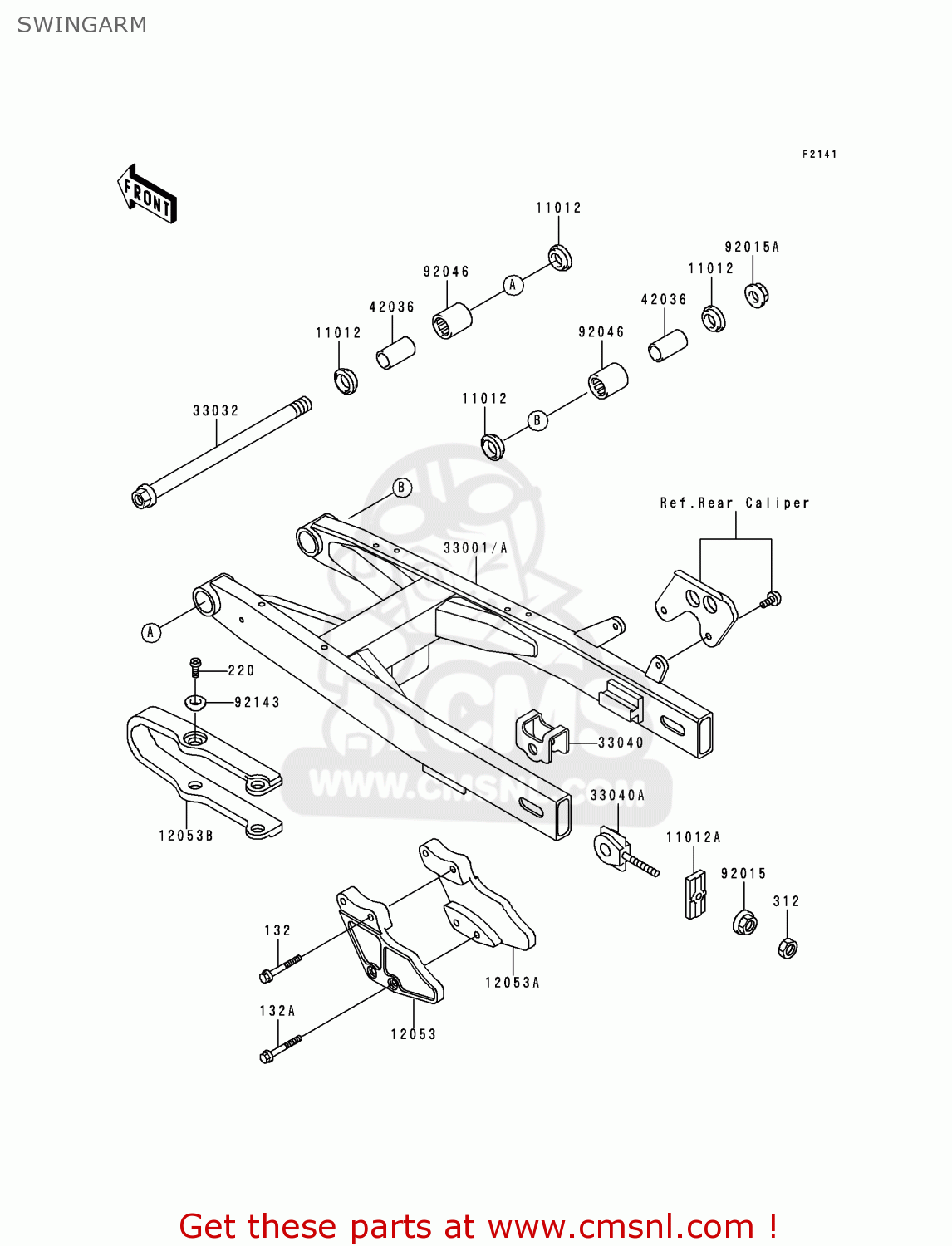 SWINGARM KX80-T6 1996 EUROPE AS