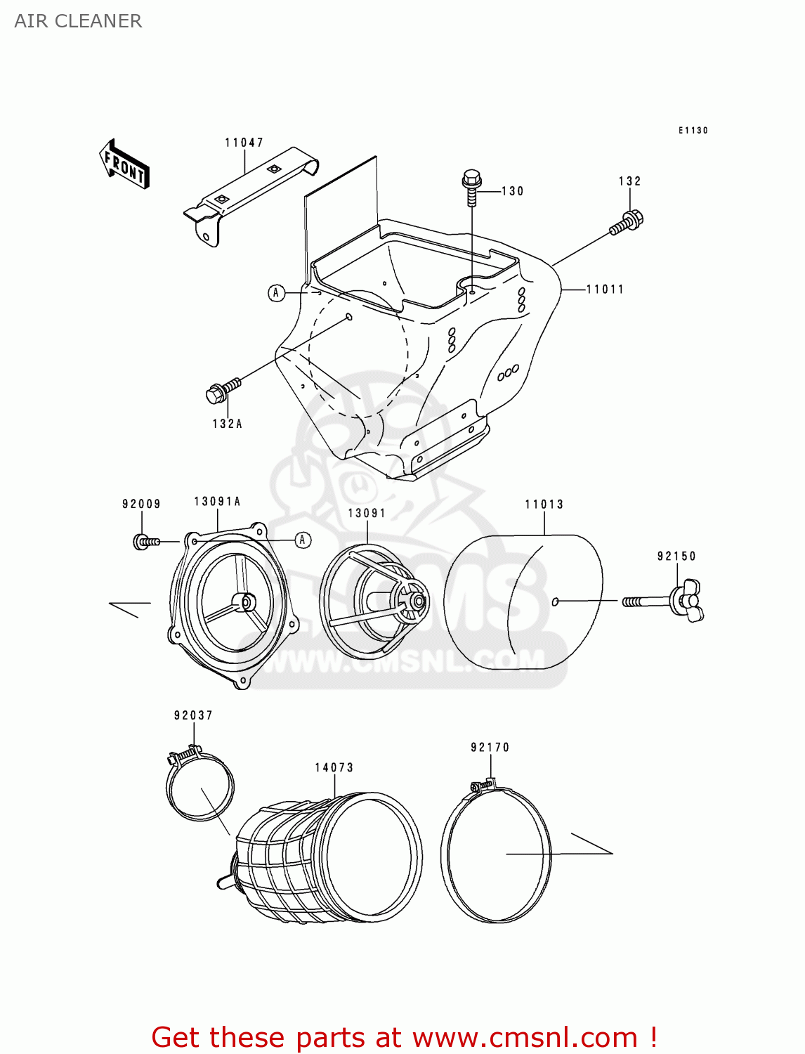 AIR CLEANER KX80-T7 1997 EUROPE AS