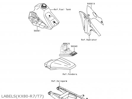 LABELS(KX80-R7/T7) - KX80-T7 1997 EUROPE AS