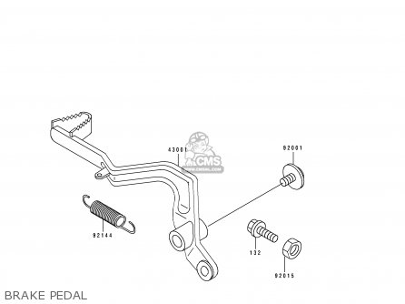 BRAKE PEDAL - KX80-V1 1991 AL