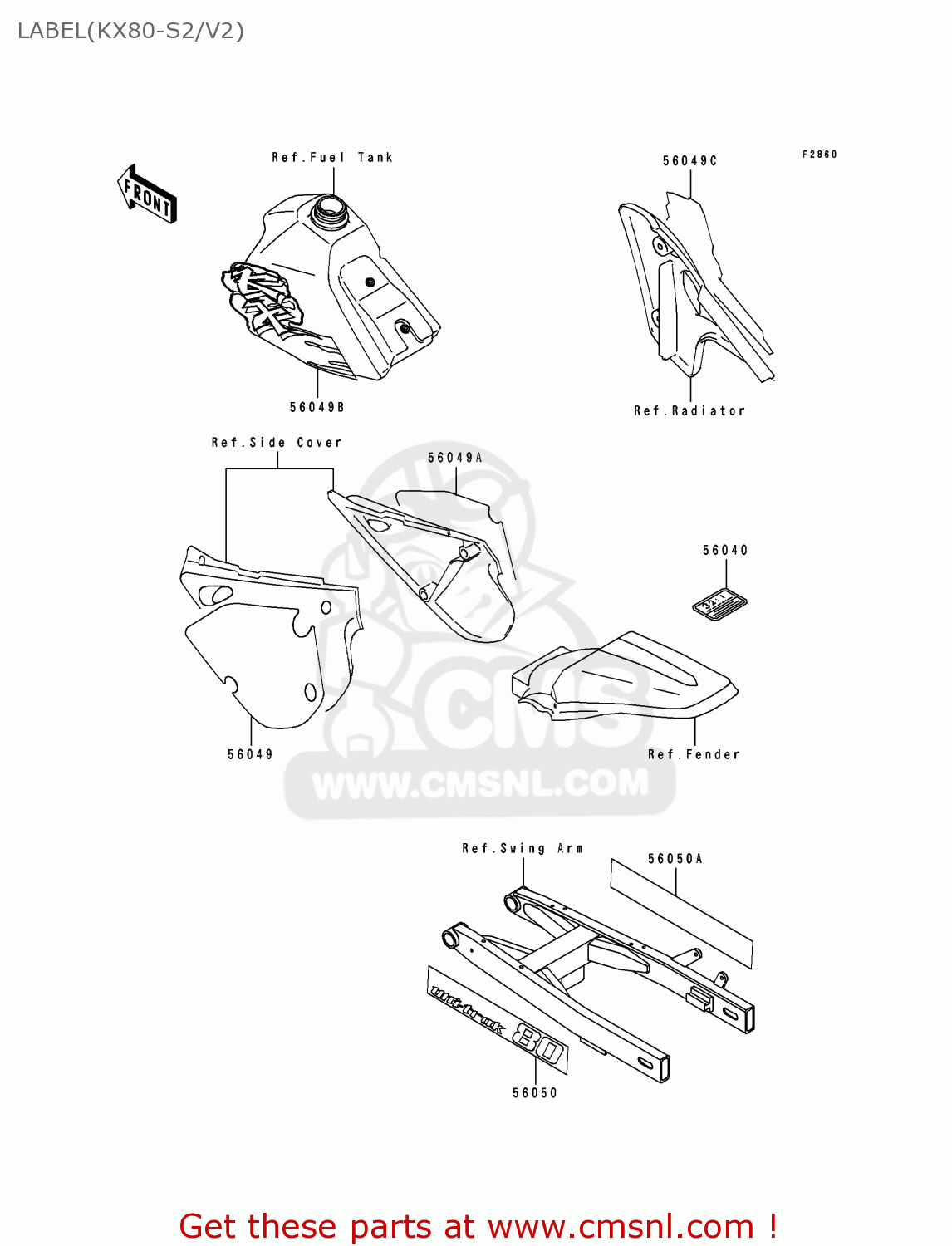 LABEL(KX80-S2/V2) KX80-V2 1992 EUROPE