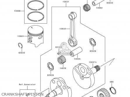 CRANKSHAFT/PISTON - KX80-V2 1992 EUROPE