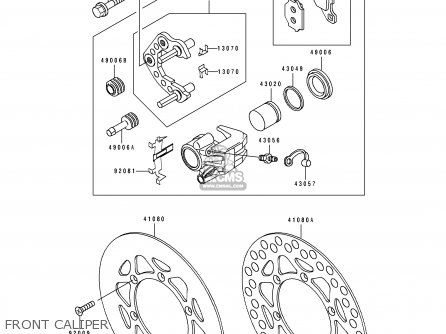 FRONT CALIPER - KX80-V2 1992 EUROPE
