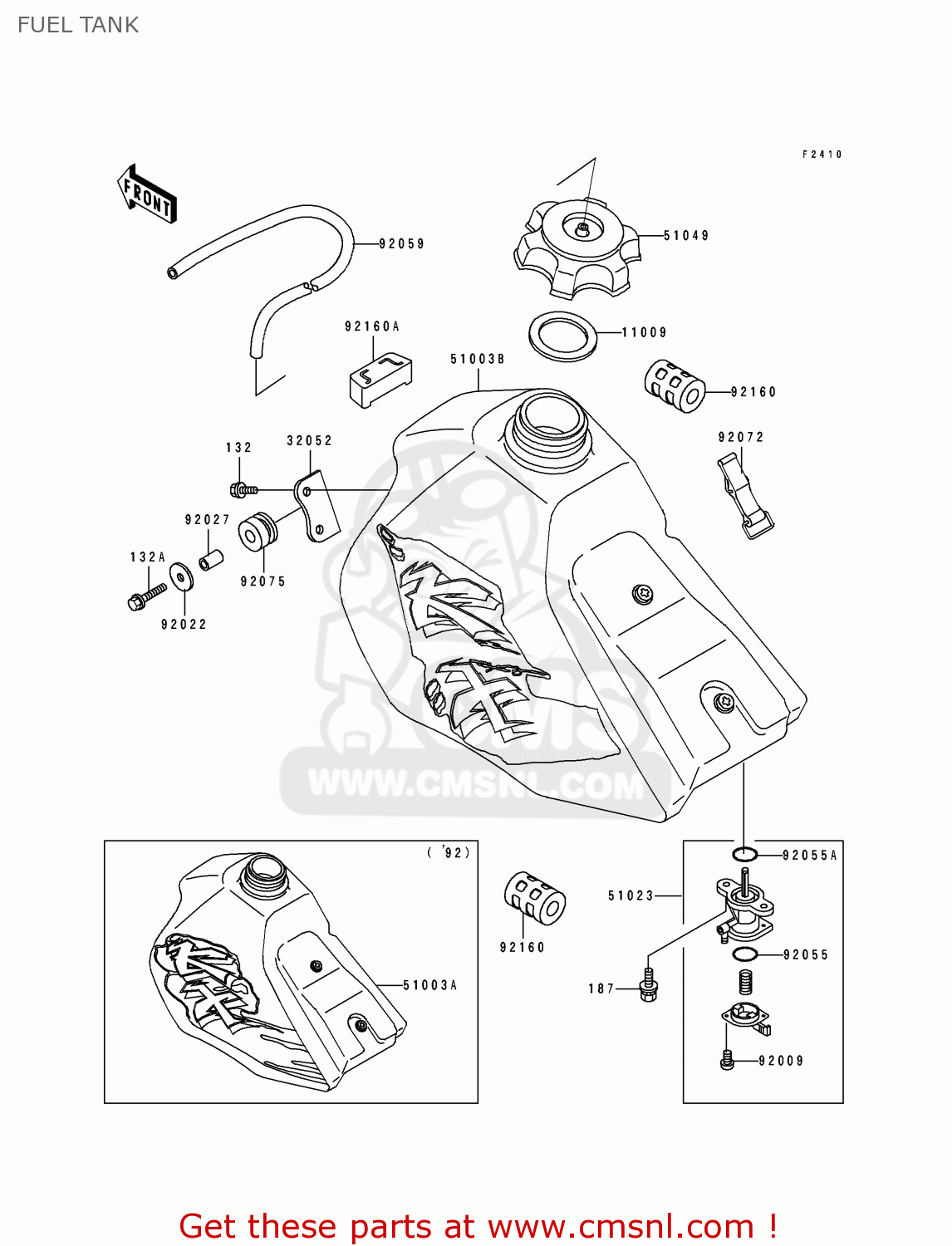 FUEL TANK KX80-V3 1993 EUROPE