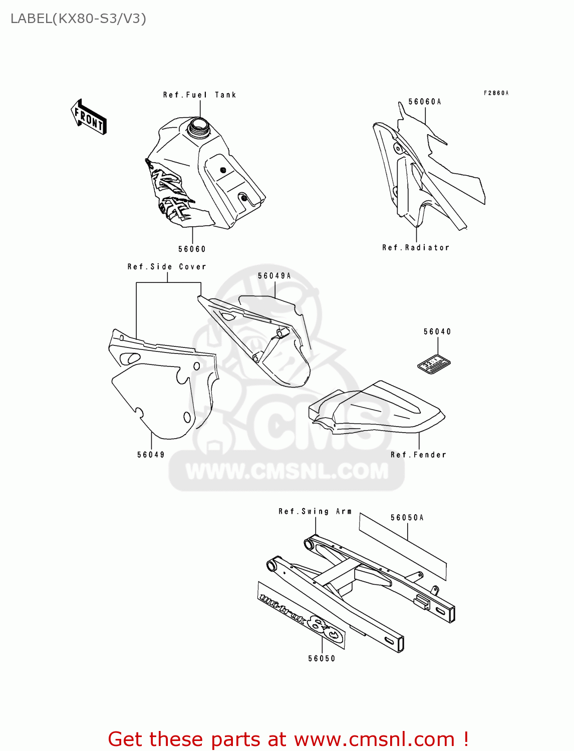 LABEL(KX80-S3/V3) KX80-V3 1993 EUROPE