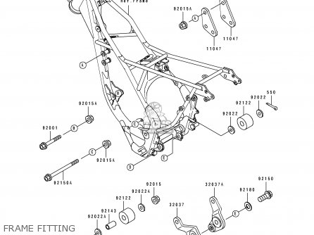 FRAME FITTING - KX80-V3 1993 EUROPE