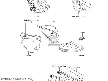 LABEL(KX80-S3/V3) - KX80-V3 1993 EUROPE