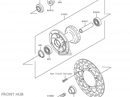 FRONT HUB - KX80-V5 1995 EUROPE