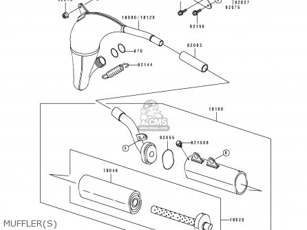 MUFFLER(S) - KX80-V6 1996 EUROPE