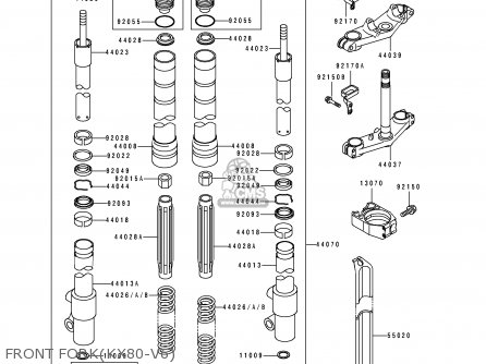 FRONT FORK(KX80-V6) - KX80-V6 1996 EUROPE