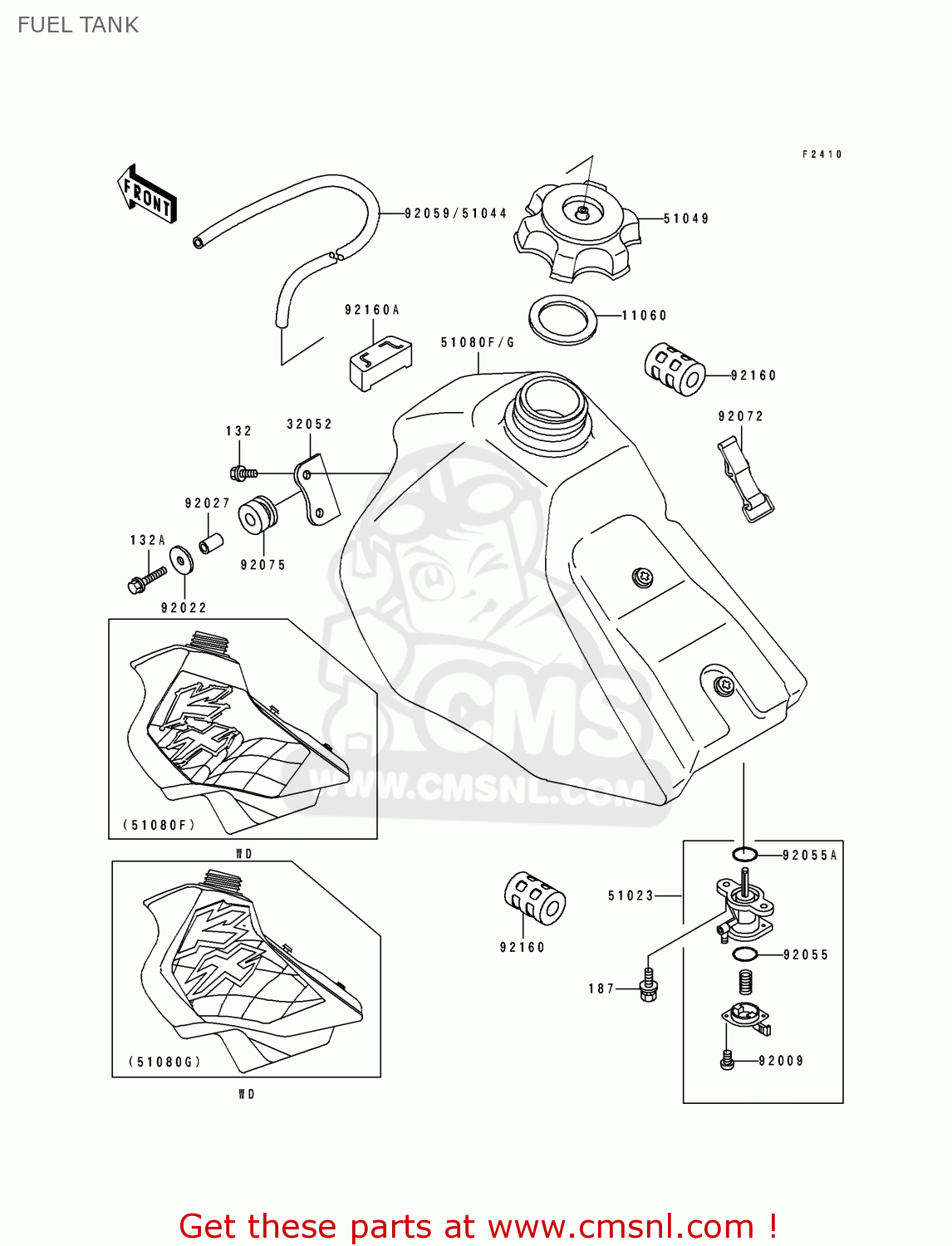 FUEL TANK KX80-V7 1997 EUROPE