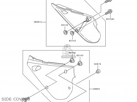 SIDE COVERS - KX80-V7 1997 EUROPE