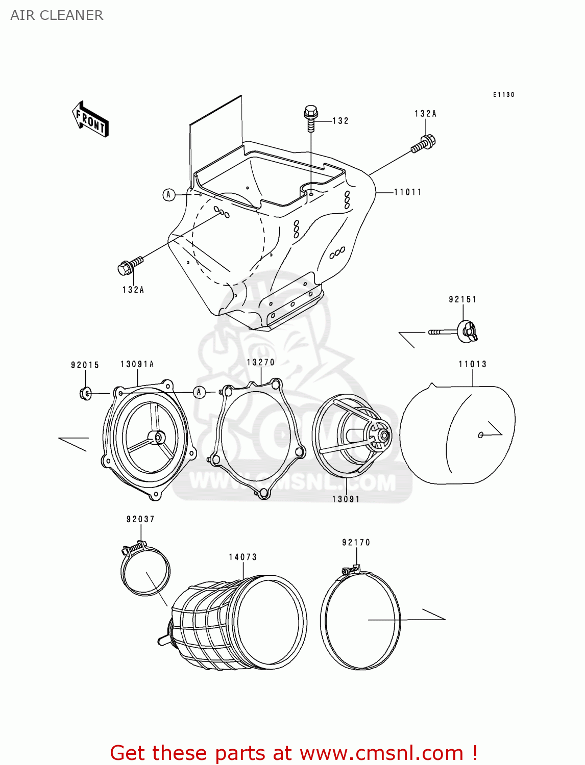 AIR CLEANER KX80-W1 1998 USA CANADA