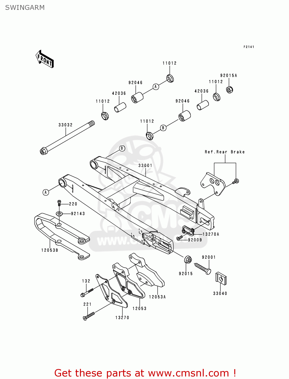 SWINGARM KX80-W1 1998 USA CANADA