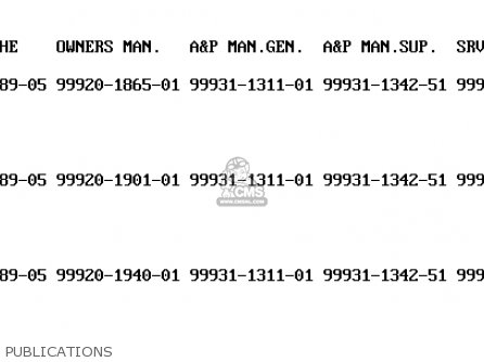 PUBLICATIONS - KX80-W1 1998 USA CANADA