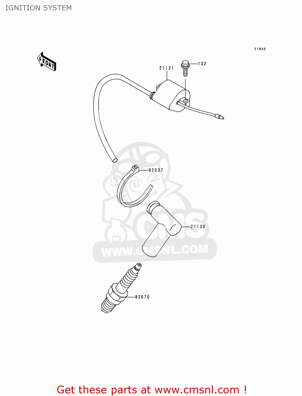 IGNITION SYSTEM KX80-W1 KX80II 1998 EUROPE AS