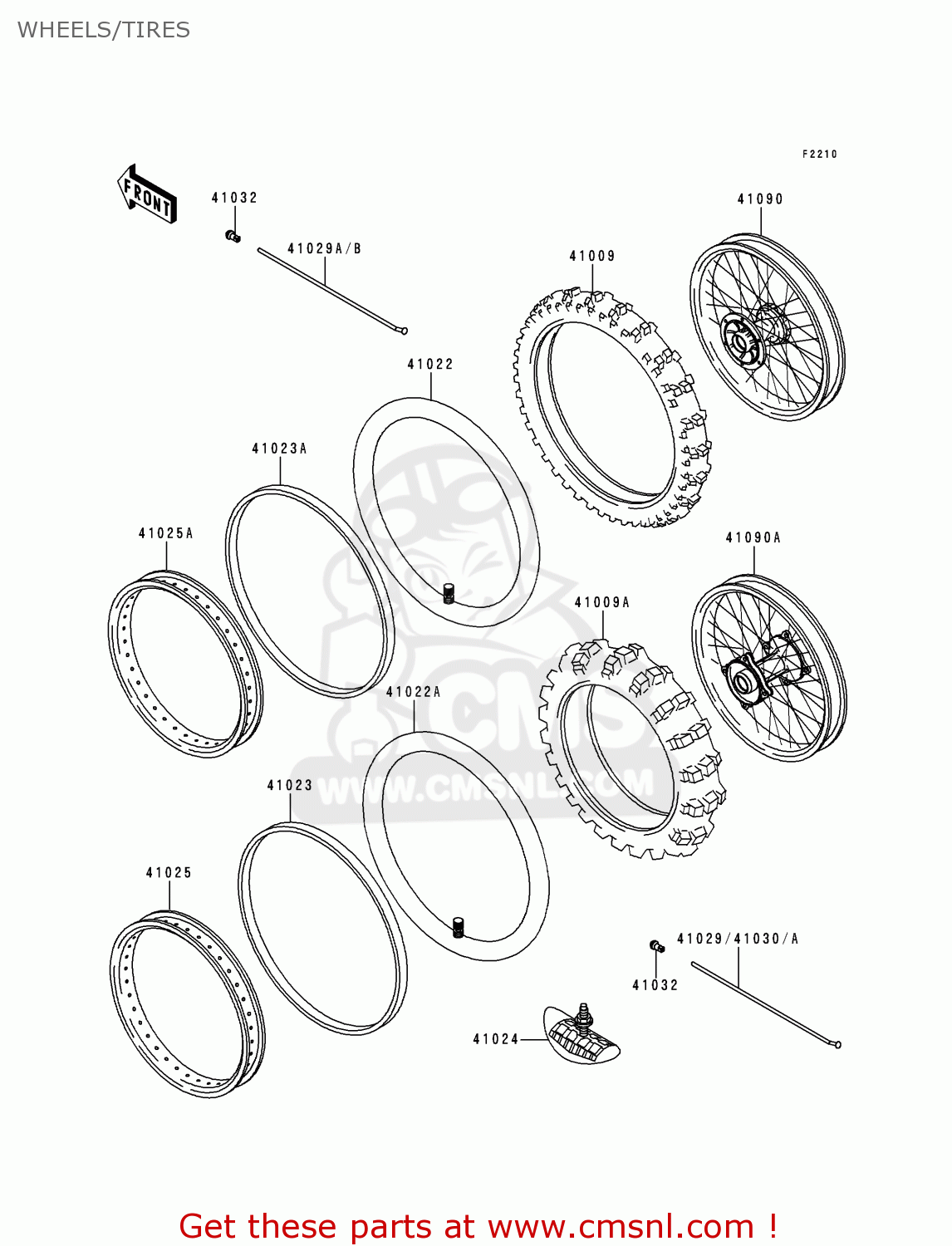 WHEELS/TIRES KX80-W2 1999 USA CANADA