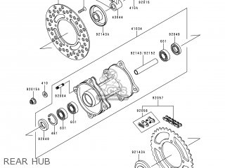 REAR HUB - KX80-W2 1999 USA CANADA