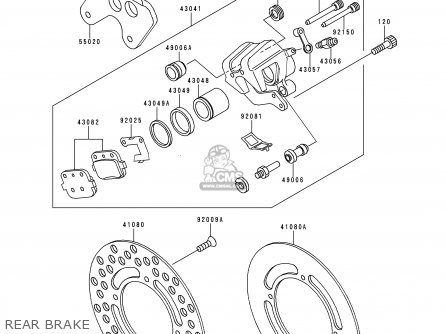 REAR BRAKE - KX80-W2 1999 USA CANADA