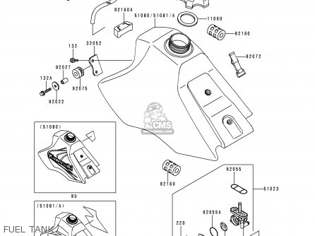 FUEL TANK - KX80-W2 1999 USA CANADA