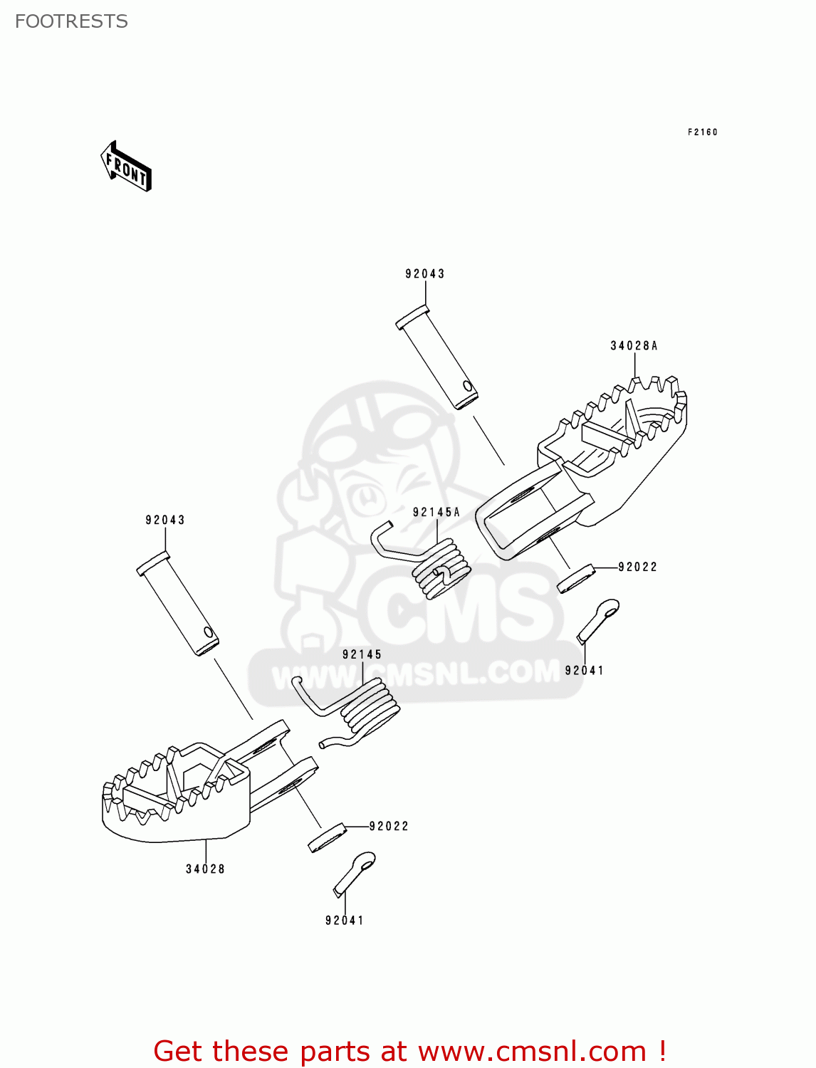 FOOTRESTS KX80-W2 KX80II 1999 EUROPE
